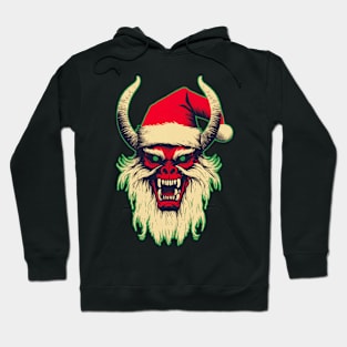 Vintage Krampus Christmas Holiday Horror Graphic Hoodie